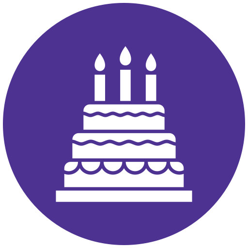 Birthday cake Generic Mixed icon