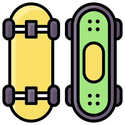 스케이트 보드 Generic Outline Color icon