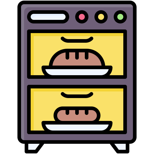 Bandeja de horno Generic Outline Color icono