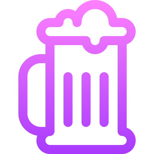 cerveza Basic Gradient Lineal color icono