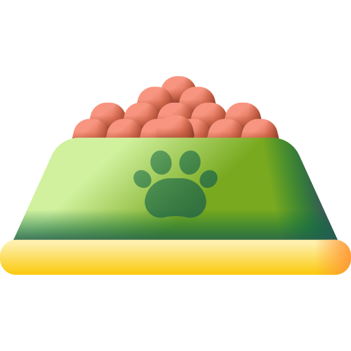 alimentos para mascotas 3D Color icono