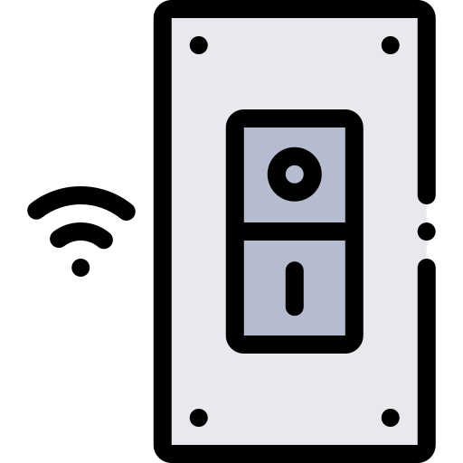 interruptor de luz Detailed Rounded Lineal color icono