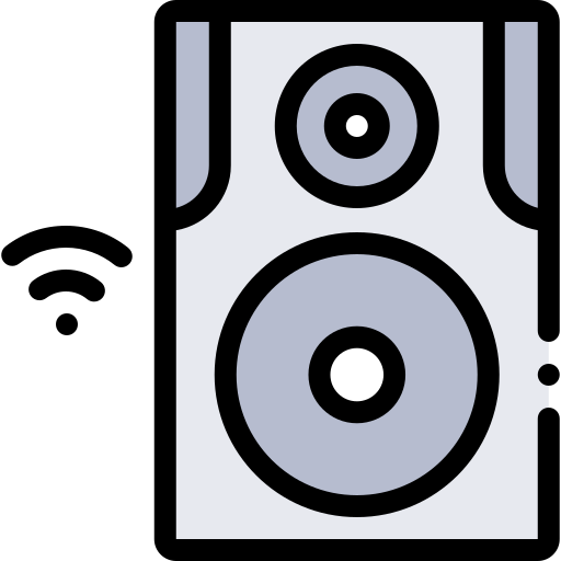Аудио система Detailed Rounded Lineal color иконка