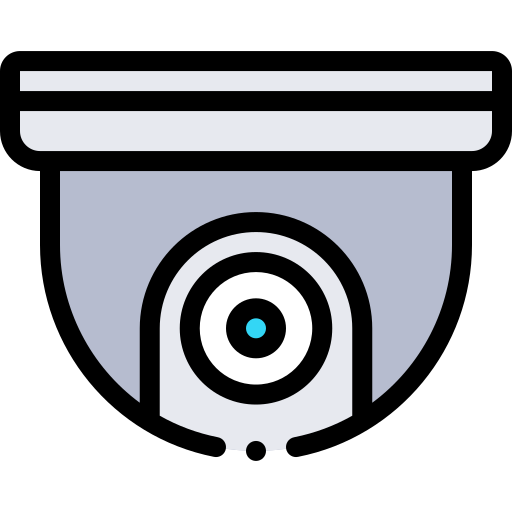 kamera bezpieczeństwa Detailed Rounded Lineal color ikona