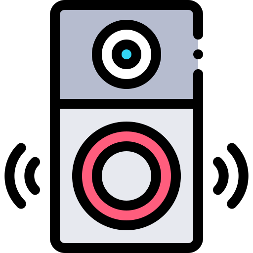 Doorbell Detailed Rounded Lineal color icon