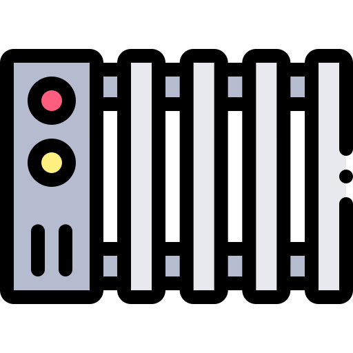 Heater Detailed Rounded Lineal color icon