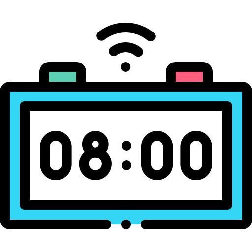 Digital clock Detailed Rounded Lineal color icon