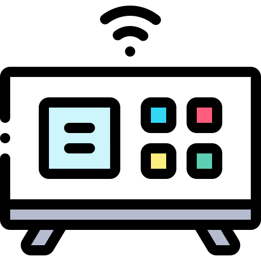 Smart tv Detailed Rounded Lineal color icon