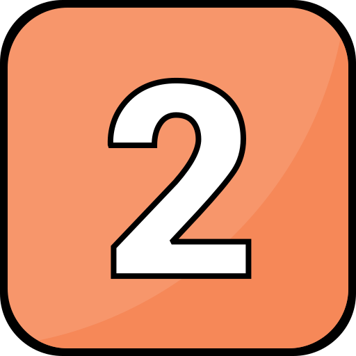 Number 2 Generic Outline Color icon