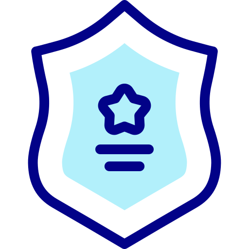 警察バッジ Detailed Mixed Lineal color icon
