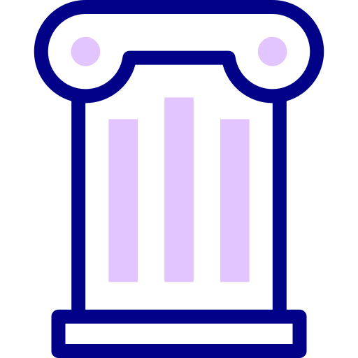 Column Detailed Mixed Lineal color icon