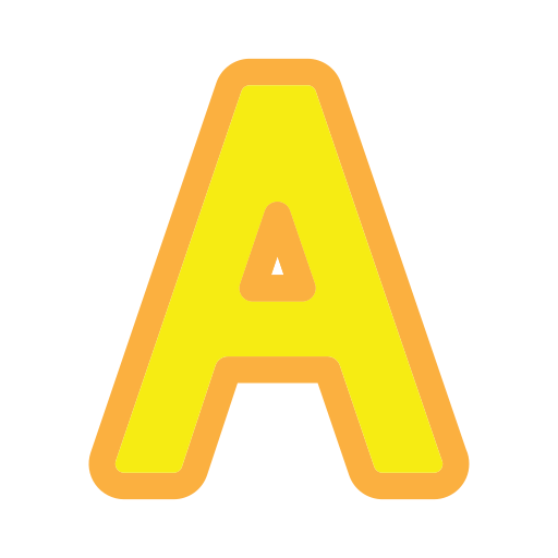 letter a Generic Outline Color icoon
