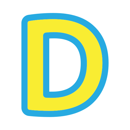 Letter D Generic Outline Color icon