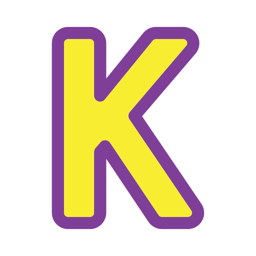 Letter k Generic Outline Color icon