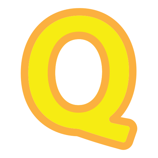 litera q Generic Outline Color ikona