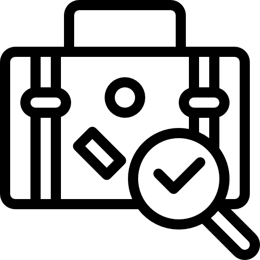 Чемодан Detailed Rounded Lineal иконка