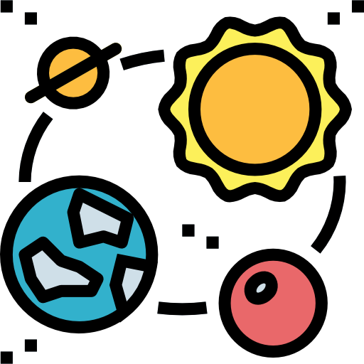 sonnensystem Smalllikeart Lineal Color icon