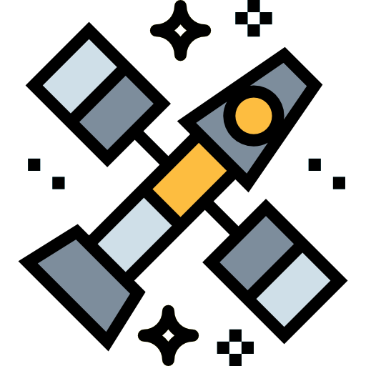 stazione spaziale Smalllikeart Lineal Color icona