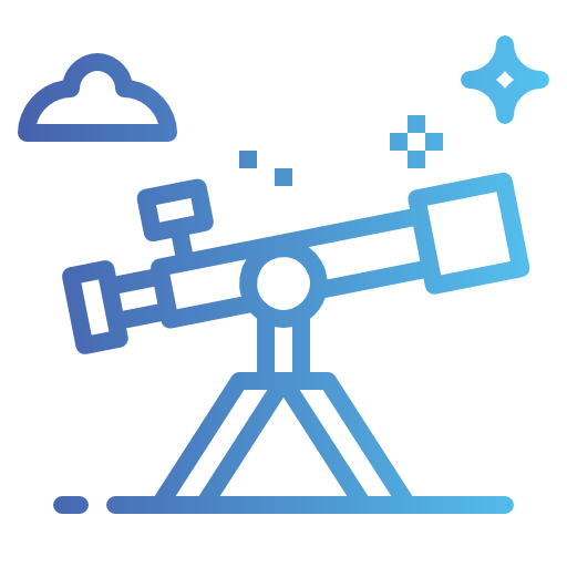 망원경 Smalllikeart Gradient icon