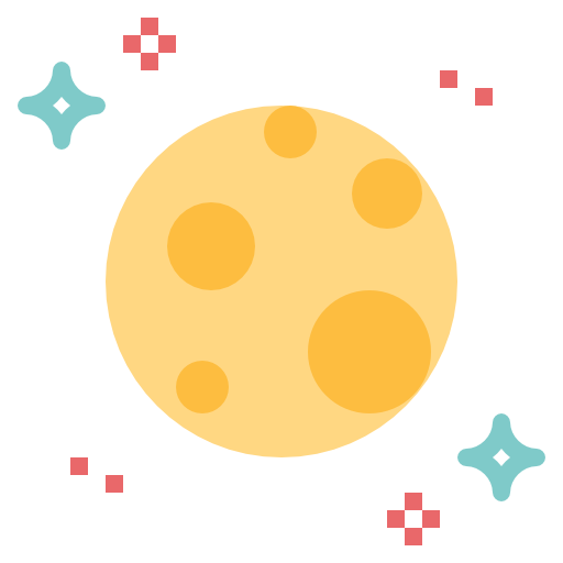 Moon Smalllikeart Flat icon