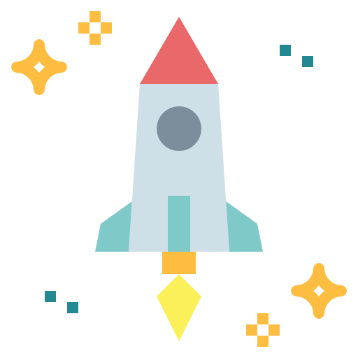 로켓 Smalllikeart Flat icon