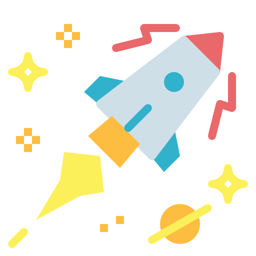 Rocket Smalllikeart Flat icon