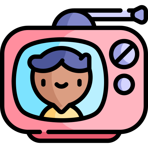 テレビ番組 Kawaii Lineal color icon