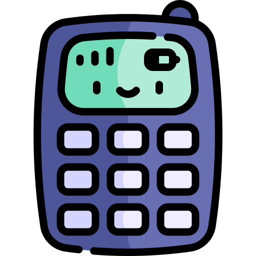 teléfono móvil Kawaii Lineal color icono