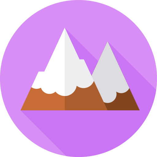 góra Flat Circular Flat ikona