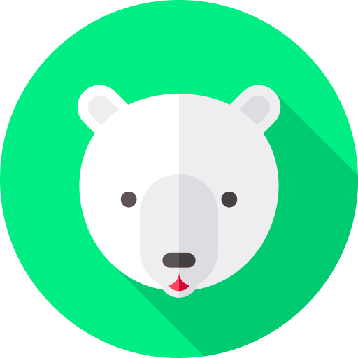 oso polar Flat Circular Flat icono