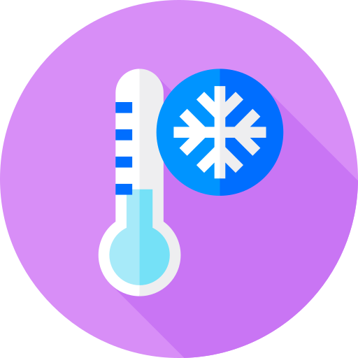 寒い Flat Circular Flat icon