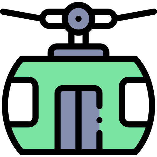 seilbahn Detailed Rounded Lineal color icon
