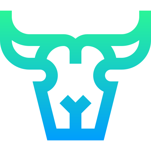 Bull Skull Super Basic Straight Gradient icon