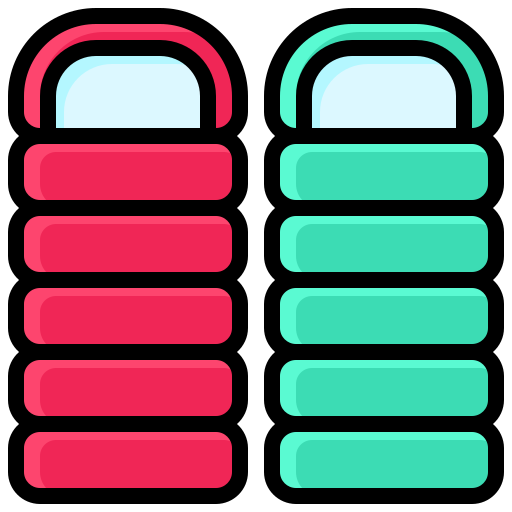 Sleeping Bag Generic Outline Color icon
