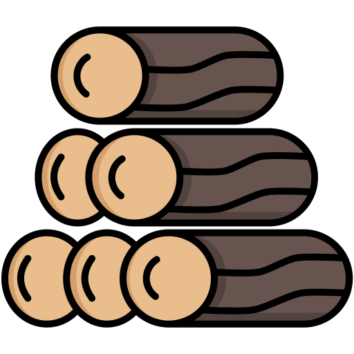 Firewood Generic Outline Color icon