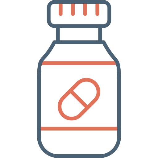 frasco de pastillas Generic Outline Color icono