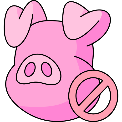 kein schweinefleisch Generic Thin Outline Color icon