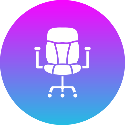 chaise de bureau Generic Flat Gradient Icône