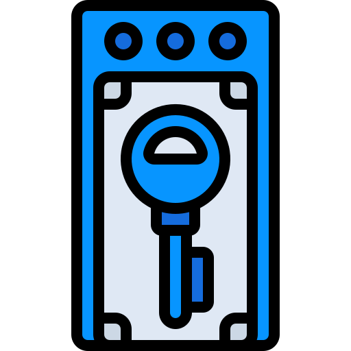 Room Key Generic Outline Color icon