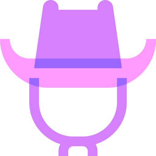 Cowboy hat Basic Sheer Flat icon