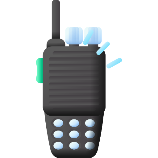 walkie-talkie 3D Color icoon