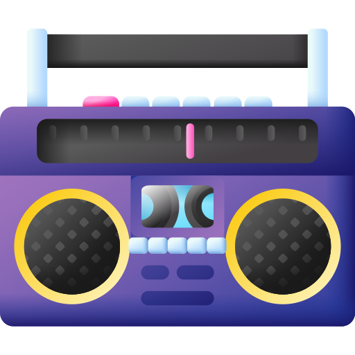 Boombox 3D Color icon