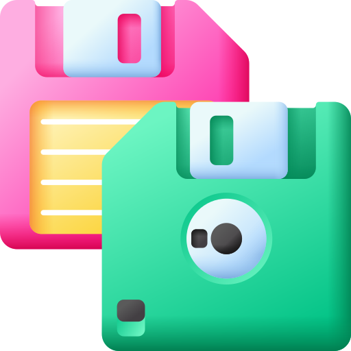 floppy disk 3D Color icona
