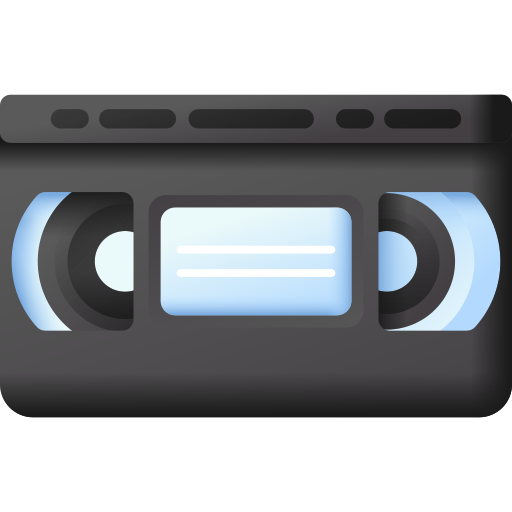 vhsテープ 3D Color icon