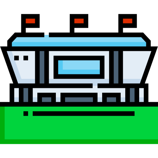 stadion Detailed Straight Lineal color icoon