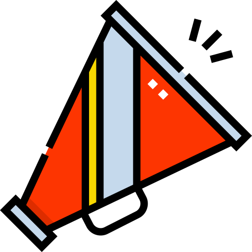 メガホン Detailed Straight Lineal color icon