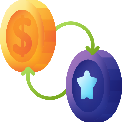 Обмен денег 3D Color иконка