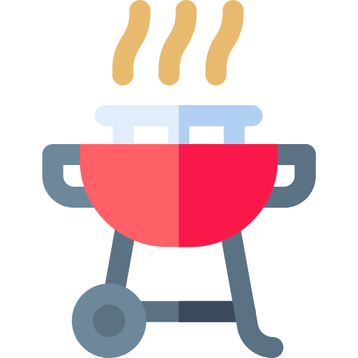 barbecue Basic Rounded Flat icona