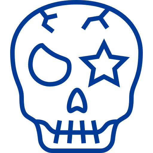 cranio Detailed bright Lineal icona