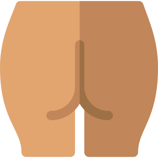 glúteo Basic Rounded Flat icono
